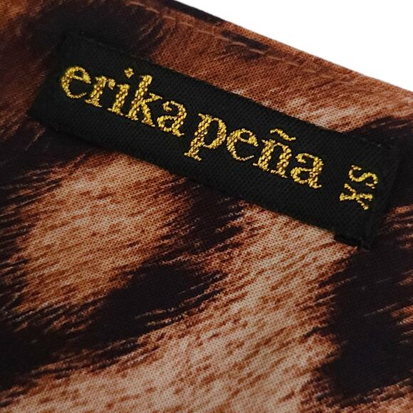 ERIKA PENA Pya Palazzo Animal High Waisted leopard print wide leg pants XS NEW - Picture 6 of 8